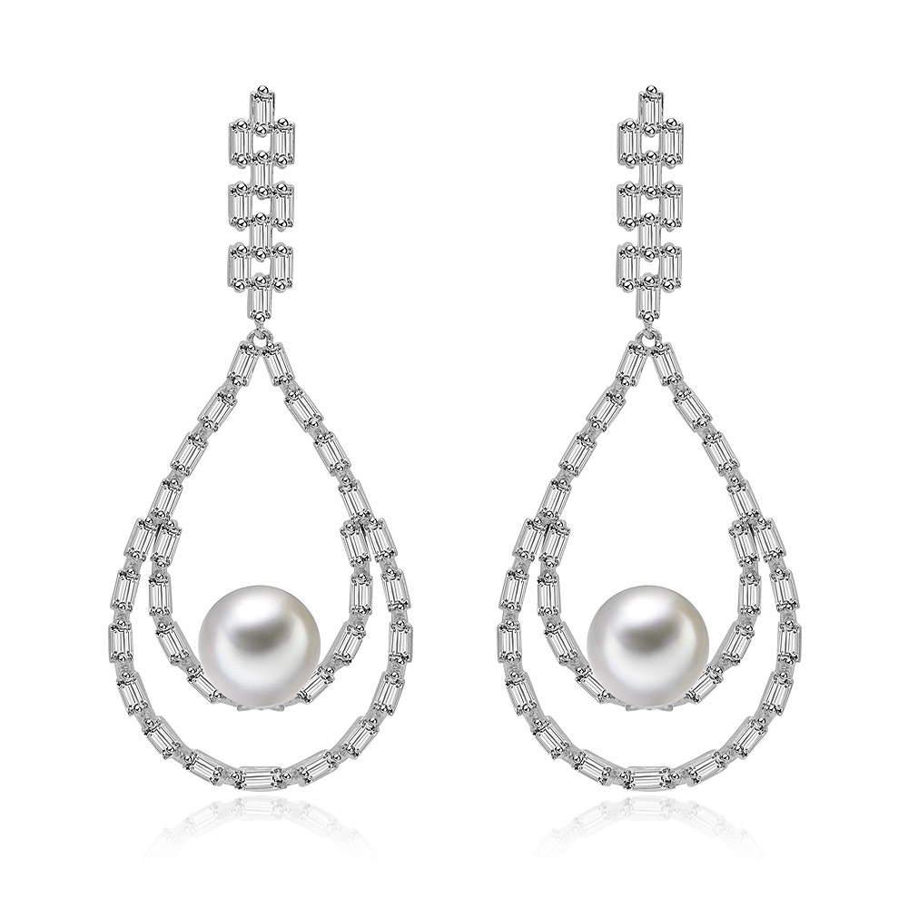 Statement Pearl Dangling Earrings